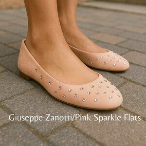 Giuseppe Zanotti Embellished Suede Flats - Each Pair Sold Separately